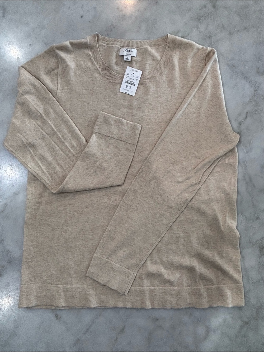 J. Crew Women's Large Crewneck Sweater in Light Beige- NWT